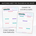 lesson planner printable